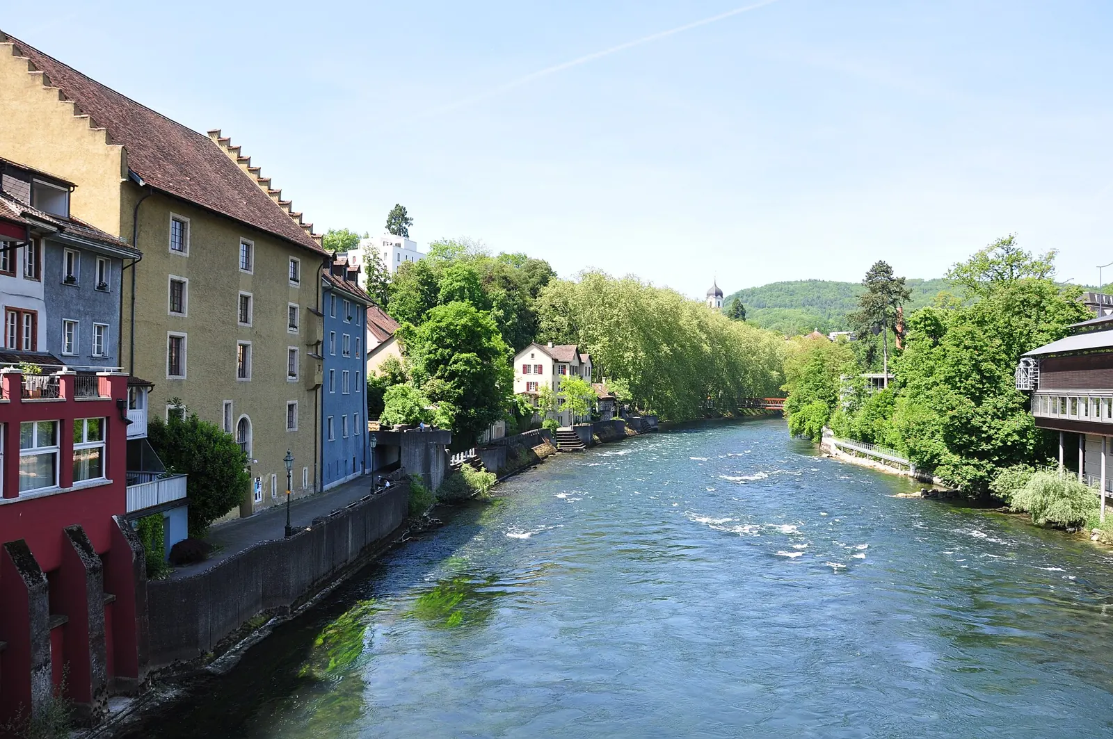 La vieille ville de Baden au bord de la Limmat, Argovie