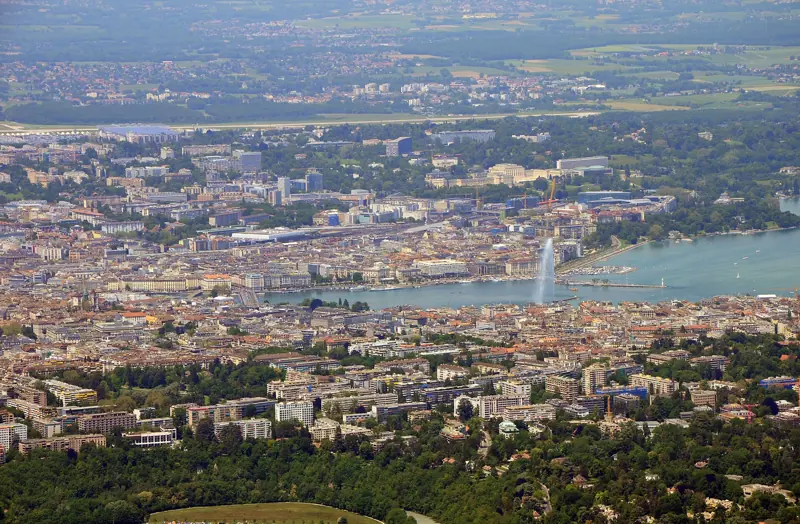La rade de Genève et le Jet d'eau