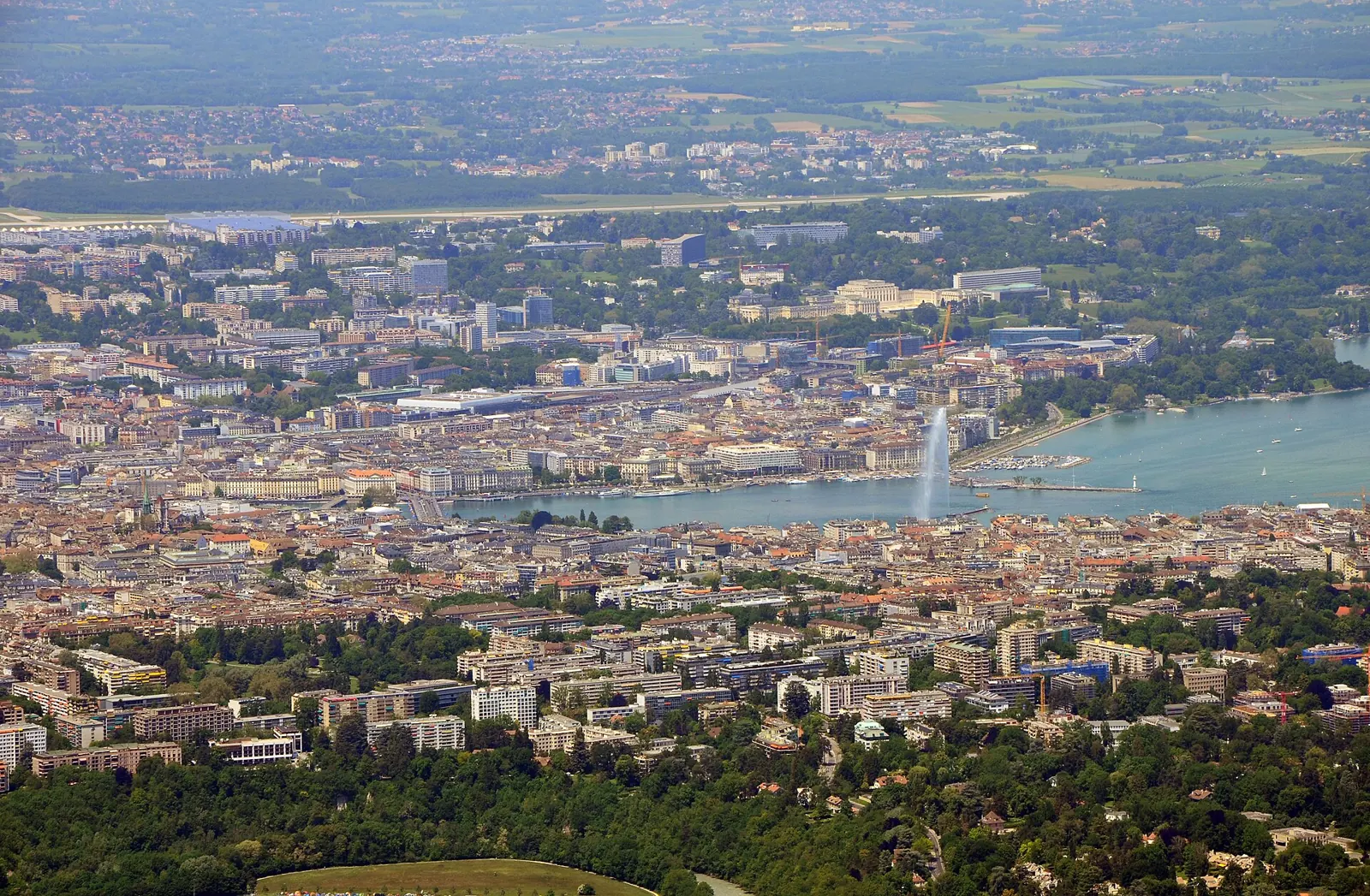 La rade de Genève et le Jet d'eau