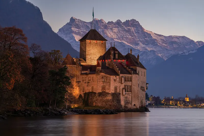 Day trips from Geneva: Chillon Castle on Lake Geneva near Montreux
