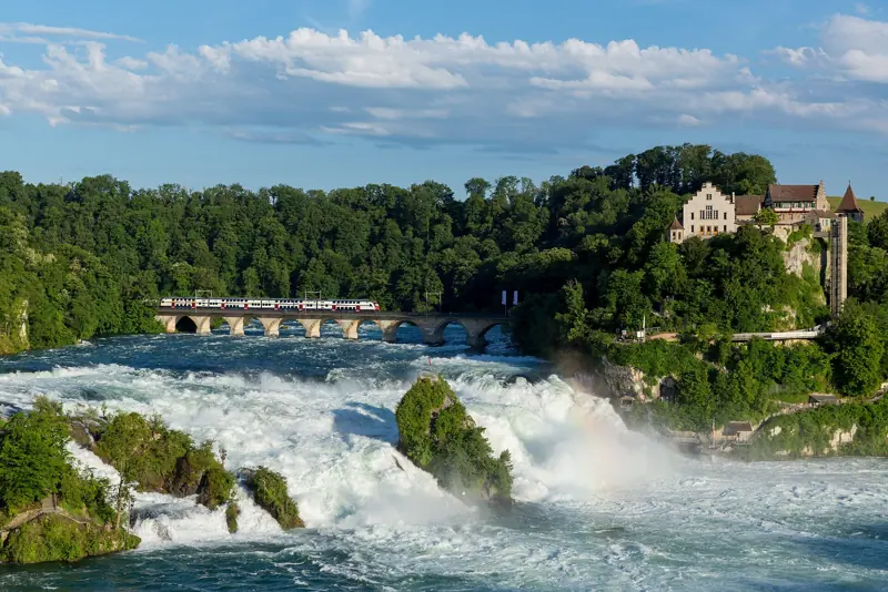 Rhine Falls near Schaffhausen, one of Europe's largest waterfalls