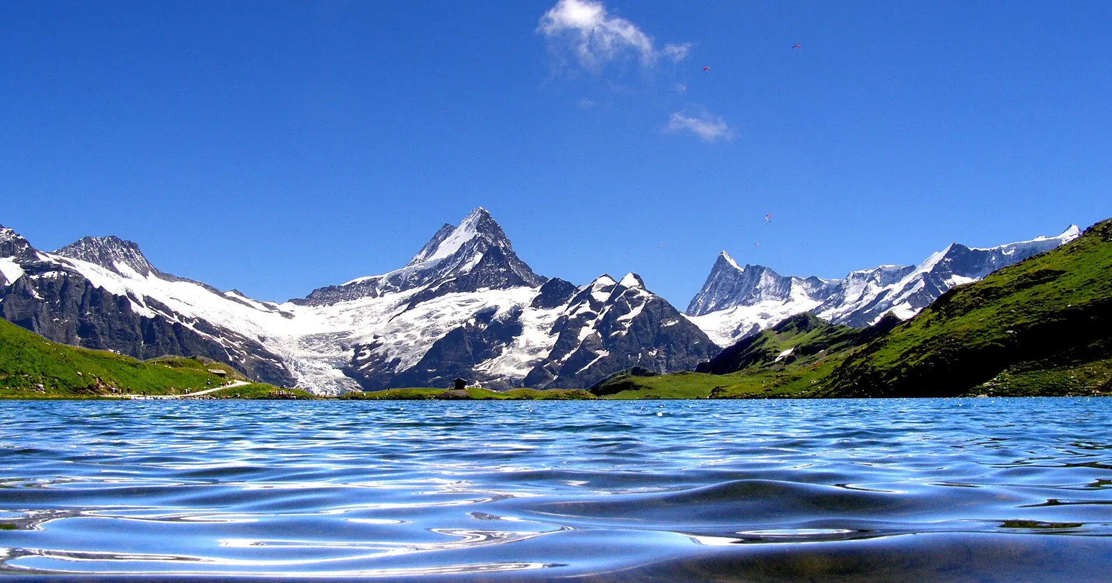 Easy hike to Bachalpsee with the Schreckhorn behind