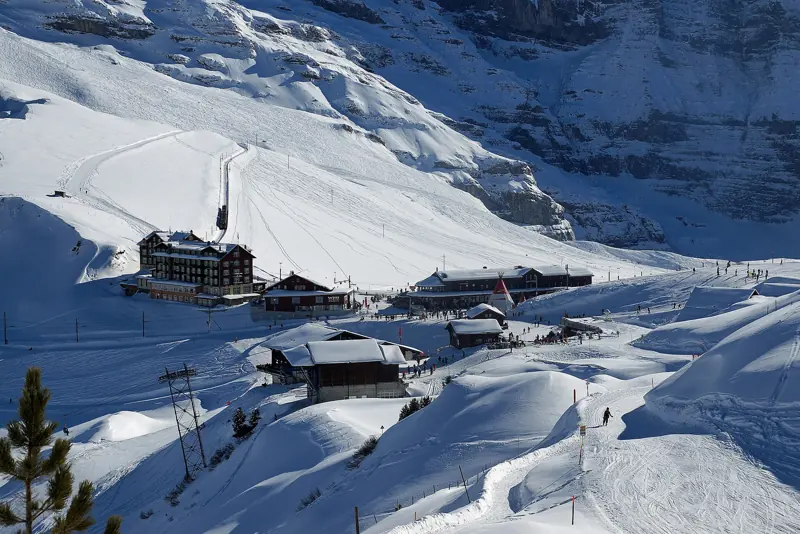 La Petite Scheidegg et l'Eiger en hiver