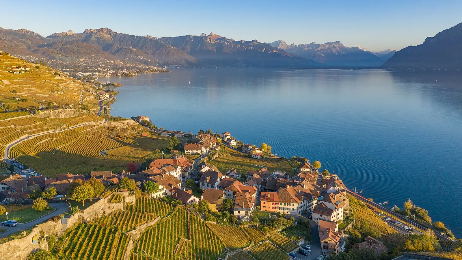 Les terrasses de Lavaux au-dessus du Léman