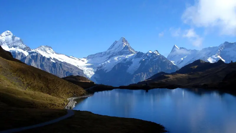 Bachalpsee in summer above Grindelwald, one of the best things to do in Switzerland in summer