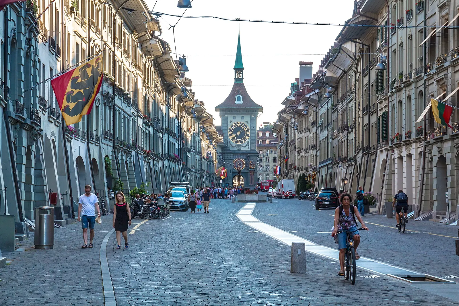 The Zytglogge clock tower in Bern's old town