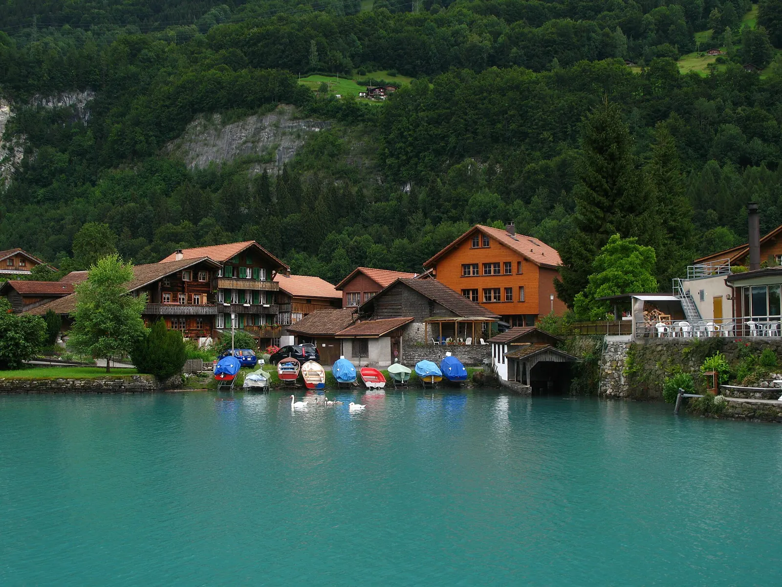 Iseltwald on Lake Brienz, a boat trip from Interlaken
